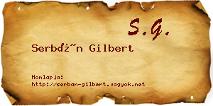 Serbán Gilbert névjegykártya
